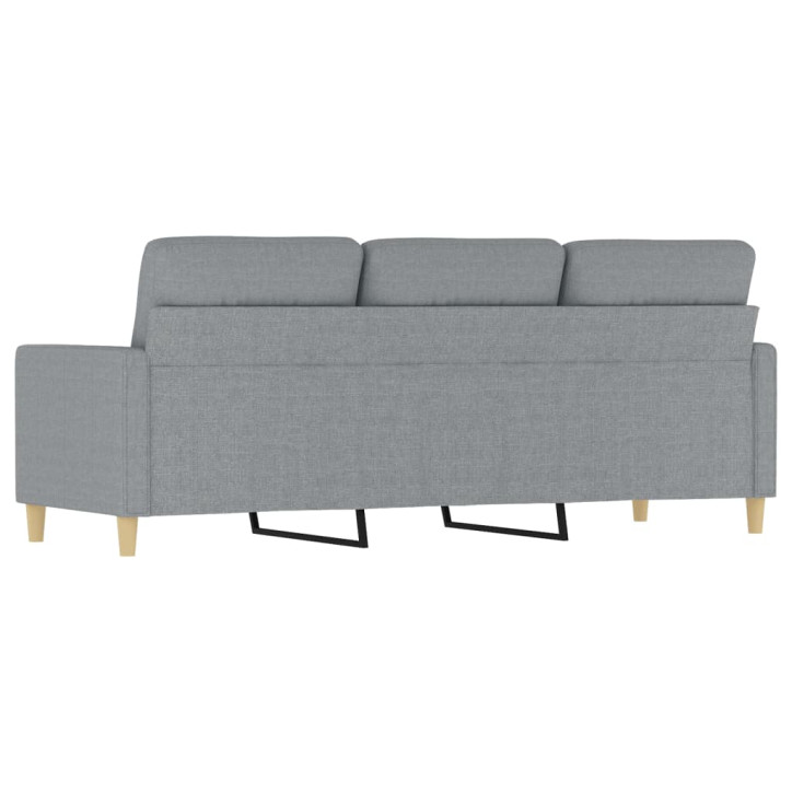 Trivietė sofa, šviesiai pilkos spalvos, 180cm, audinys