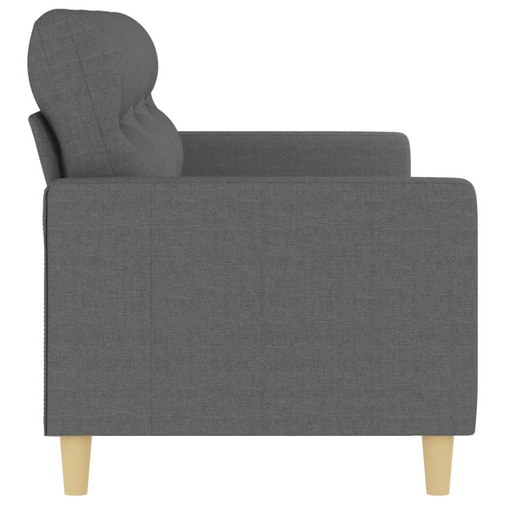 Trivietė sofa, tamsiai pilkos spalvos, 180cm, audinys