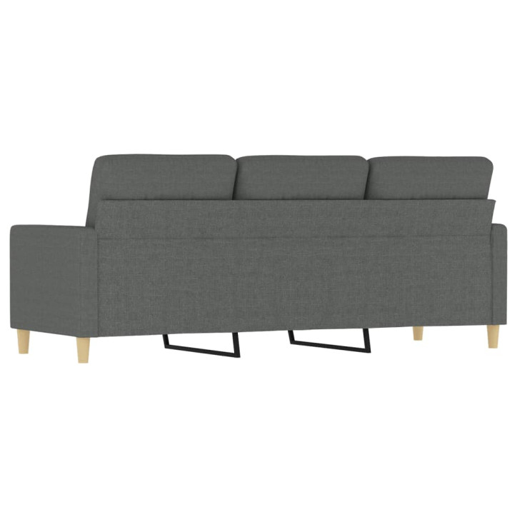 Trivietė sofa, tamsiai pilkos spalvos, 180cm, audinys