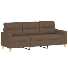 Trivietė sofa, rudos spalvos, 180cm, audinys