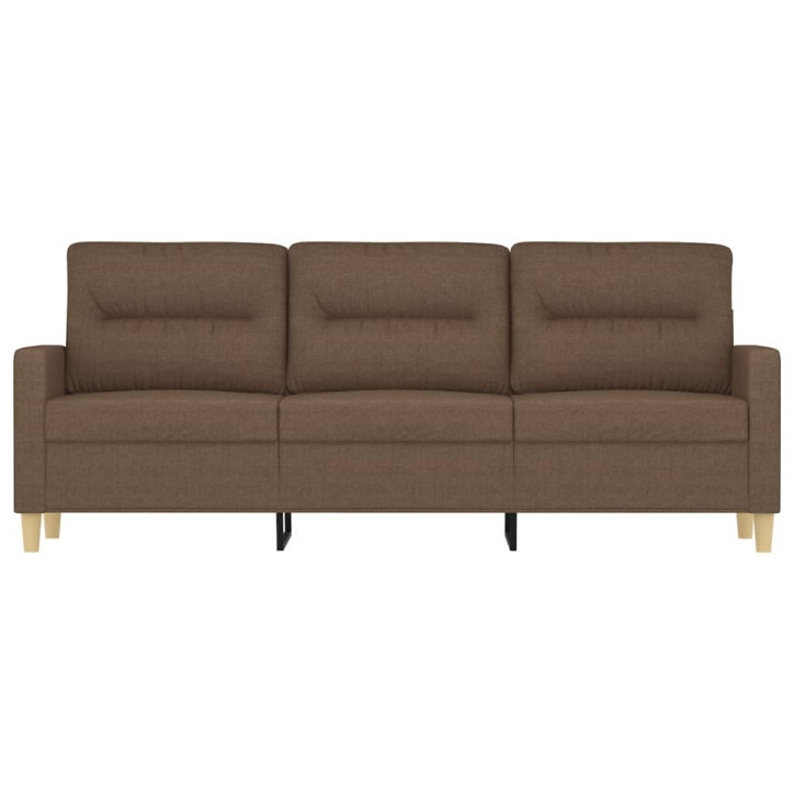 Trivietė sofa, rudos spalvos, 180cm, audinys