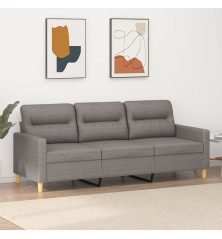 Trivietė sofa, taupe spalvos, 180cm, audinys