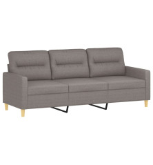 Trivietė sofa, taupe spalvos, 180cm, audinys