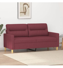 Dvivietė sofa, raudonojo vyno spalvos, 140cm, audinys