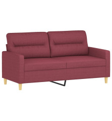 Dvivietė sofa, raudonojo vyno spalvos, 140cm, audinys