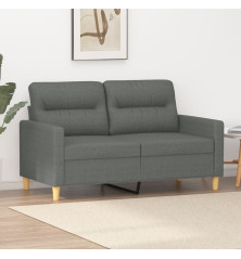 Dvivietė sofa, tamsiai pilkos spalvos, 120cm, audinys