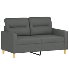 Dvivietė sofa, tamsiai pilkos spalvos, 120cm, audinys