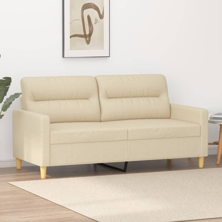 Dvivietė sofa, kreminės spalvos, 140cm, audinys