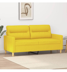 Dvivietė sofa, šviesiai geltonos spalvos, 140cm, audinys