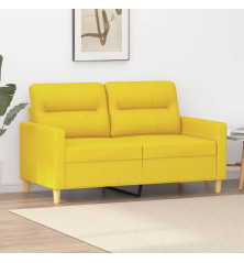 Dvivietė sofa, šviesiai geltonos spalvos, 120cm, audinys