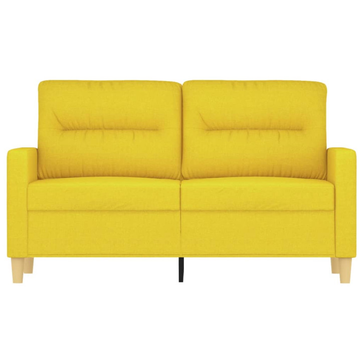 Dvivietė sofa, šviesiai geltonos spalvos, 120cm, audinys