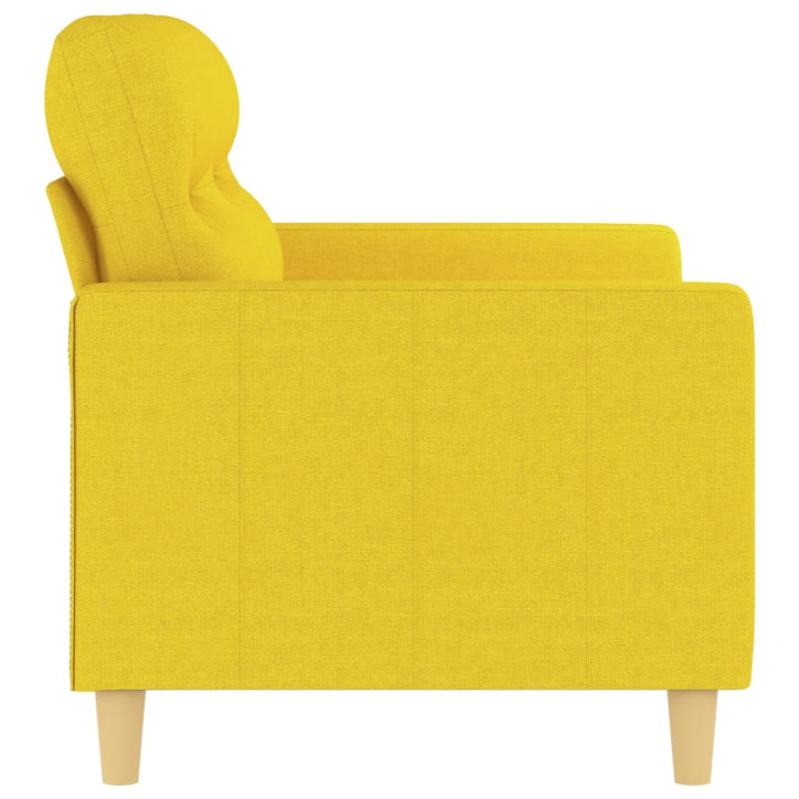 Dvivietė sofa, šviesiai geltonos spalvos, 120cm, audinys