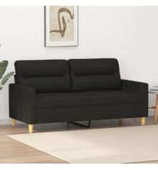 Dvivietė sofa, juodos spalvos, 140cm, audinys