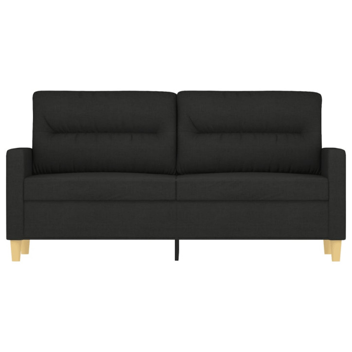 Dvivietė sofa, juodos spalvos, 140cm, audinys