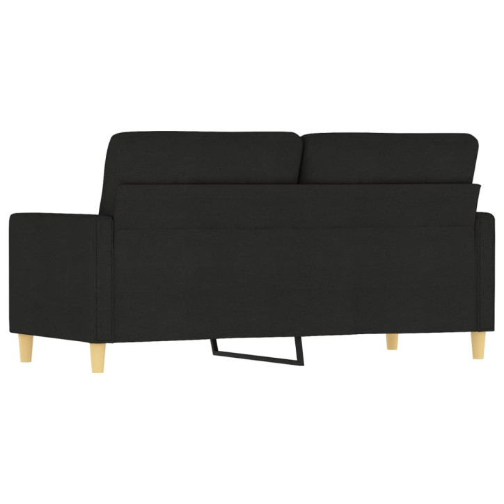 Dvivietė sofa, juodos spalvos, 140cm, audinys