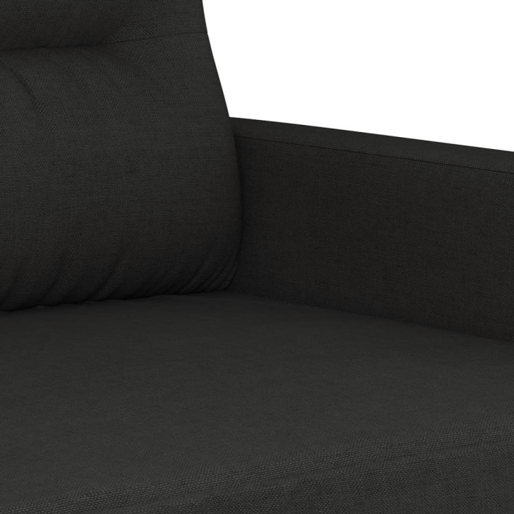 Dvivietė sofa, juodos spalvos, 140cm, audinys