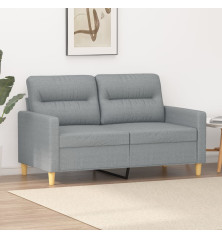 Dvivietė sofa, šviesiai pilkos spalvos, 120cm, audinys