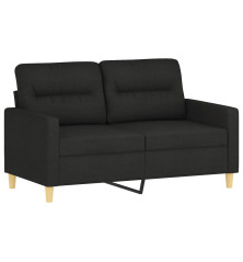 Dvivietė sofa, juodos spalvos, 120cm, audinys