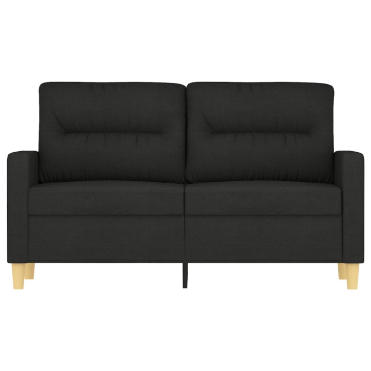 Dvivietė sofa, juodos spalvos, 120cm, audinys