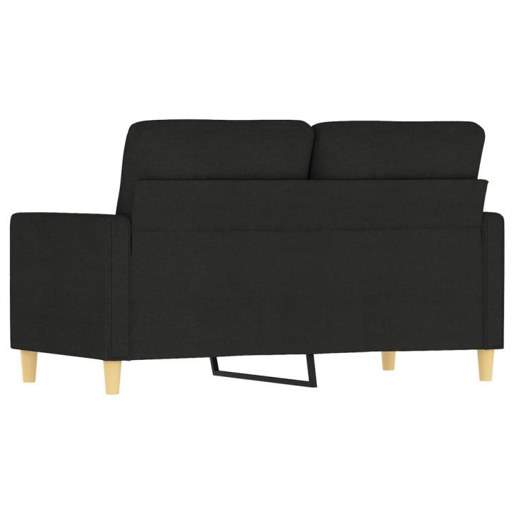 Dvivietė sofa, juodos spalvos, 120cm, audinys