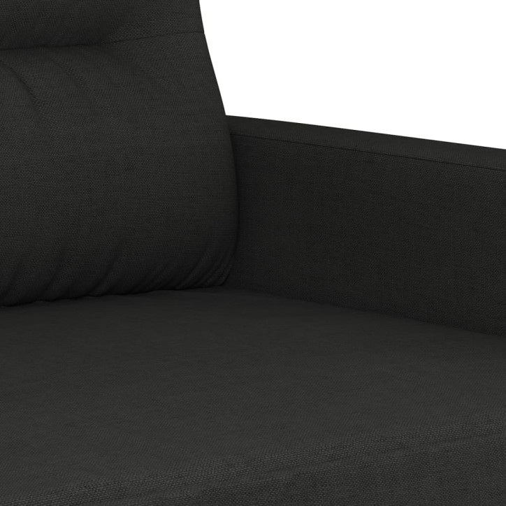 Dvivietė sofa, juodos spalvos, 120cm, audinys