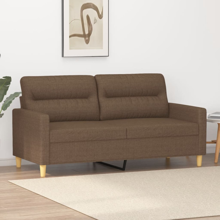 Dvivietė sofa, rudos spalvos, 140cm, audinys