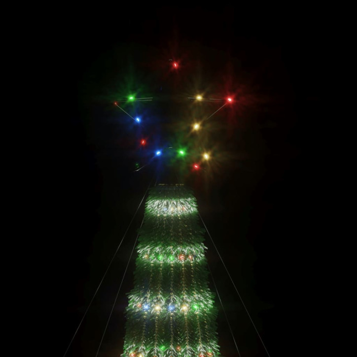 Šviečianti Kalėdų eglutė, 180cm, 275 LED, kūgio formos