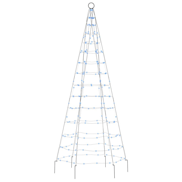 Kalėdų eglutė ant vėliavos stiebo, 180cm, 200 mėlynų LED