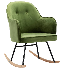 VidaXL Supama kėdė, šviesiai žalios spalvos, aksomas