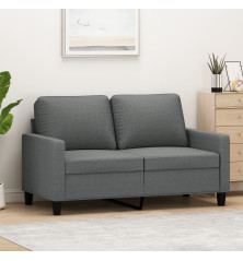 Dvivietė sofa, tamsiai pilkos spalvos, 120cm, audinys