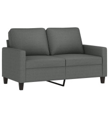 Dvivietė sofa, tamsiai pilkos spalvos, 120cm, audinys