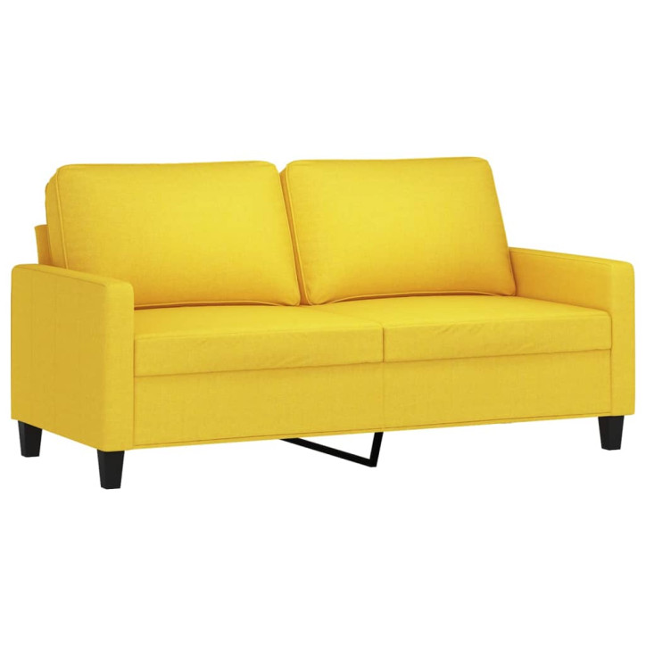 Dvivietė sofa, šviesiai geltonos spalvos, 140cm, audinys