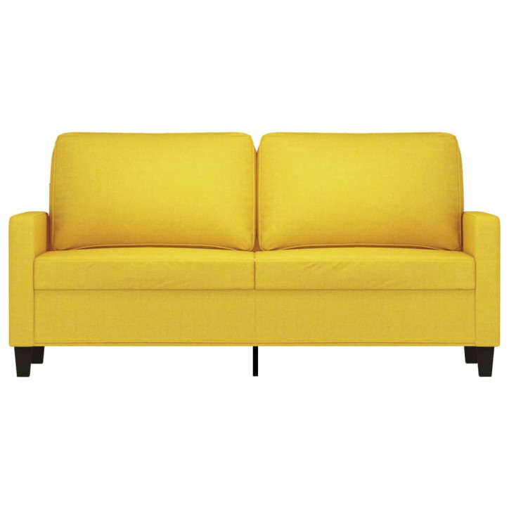 Dvivietė sofa, šviesiai geltonos spalvos, 140cm, audinys