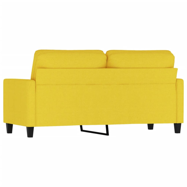 Dvivietė sofa, šviesiai geltonos spalvos, 140cm, audinys