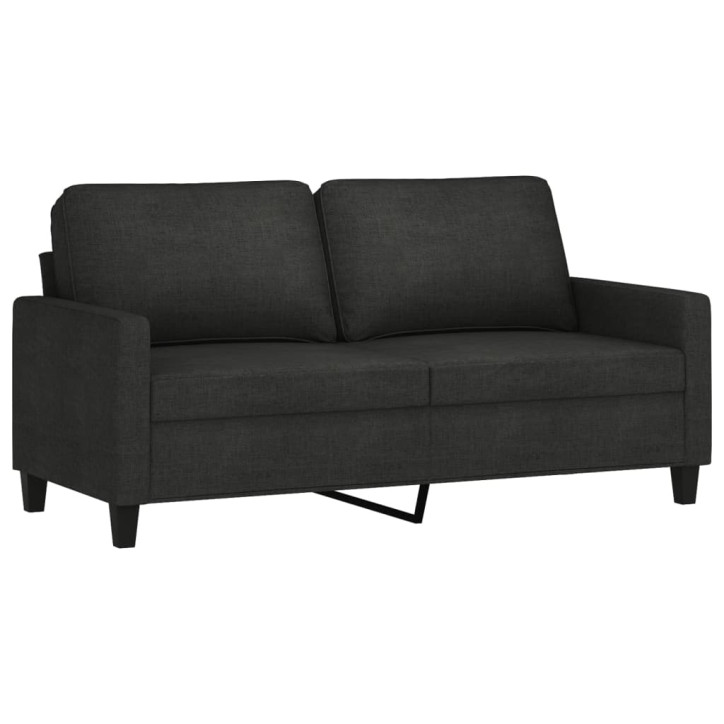 Dvivietė sofa, juodos spalvos, 140cm, audinys