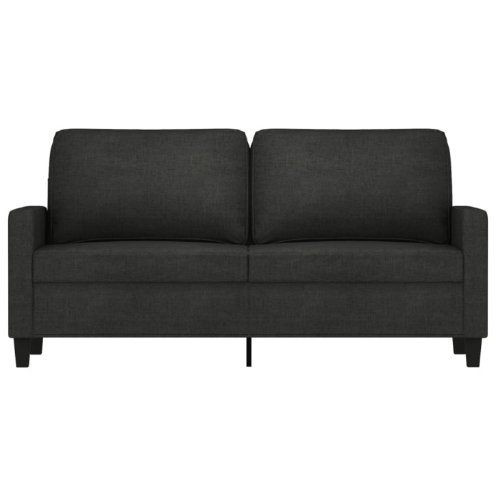 Dvivietė sofa, juodos spalvos, 140cm, audinys