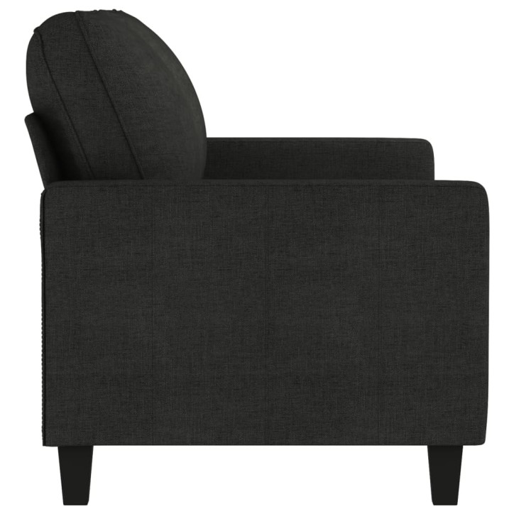 Dvivietė sofa, juodos spalvos, 140cm, audinys