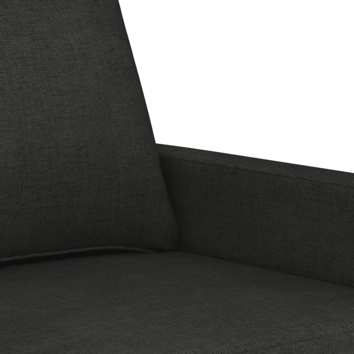 Dvivietė sofa, juodos spalvos, 140cm, audinys