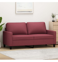 Dvivietė sofa, raudonojo vyno spalvos, 140cm, audinys