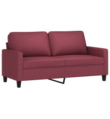 Dvivietė sofa, raudonojo vyno spalvos, 140cm, audinys