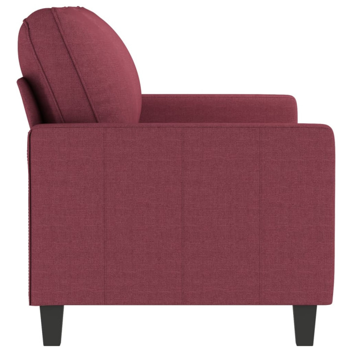 Dvivietė sofa, raudonojo vyno spalvos, 140cm, audinys