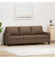 Trivietė sofa, rudos spalvos, 180cm, audinys