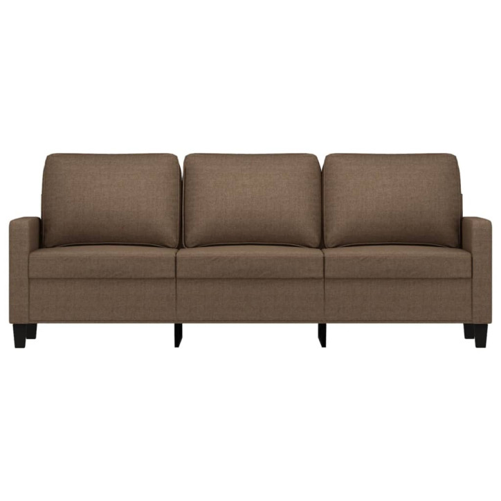 Trivietė sofa, rudos spalvos, 180cm, audinys