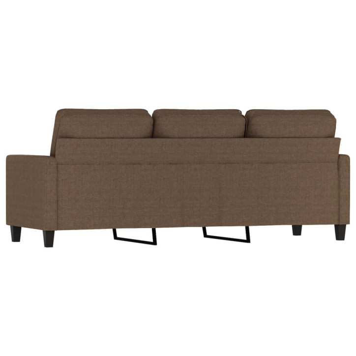 Trivietė sofa, rudos spalvos, 180cm, audinys