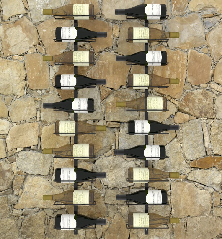 Prie sienos montuojami vyno laikikliai, 2vnt., juodi, metalas