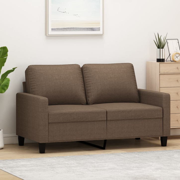 Dvivietė sofa, rudos spalvos, 120cm, audinys