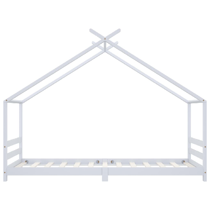 Vaikiškos lovos rėmas, baltas, 90x200cm, pušies masyvas