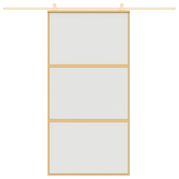 Stumdomos durys, auksinės, 102,5x205cm, ESG stiklas/aliuminis