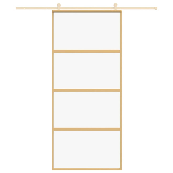Stumdomos durys, auksinės, 90x205cm, ESG stiklas ir aliuminis