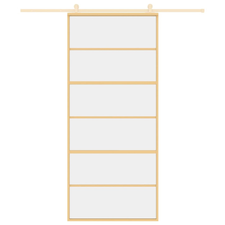 Stumdomos durys, auksinės, 90x205cm, ESG stiklas ir aliuminis